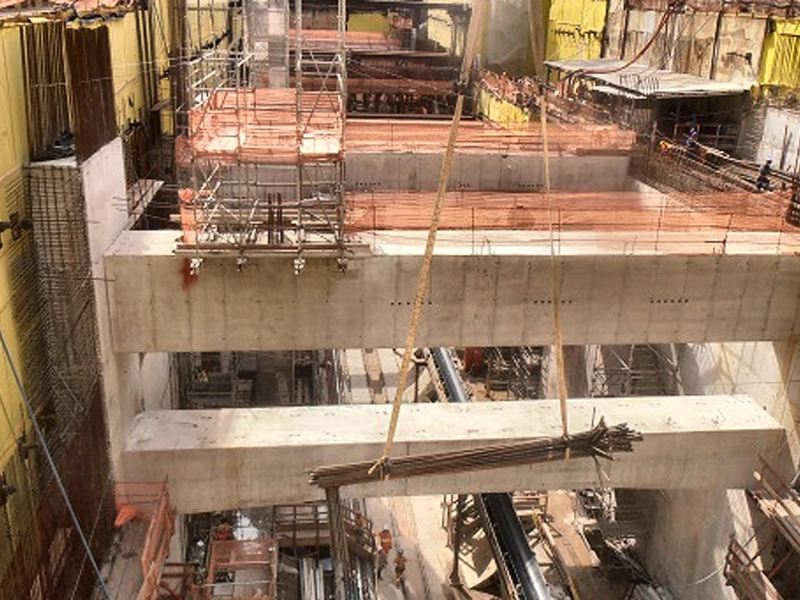 Vigas estroncas em concreto — obra metroviária — registro técnico