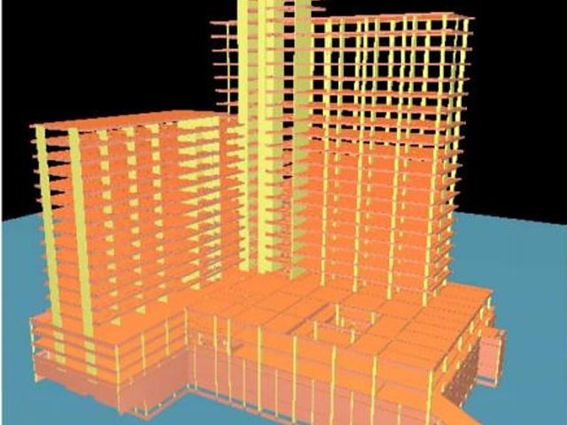 Modelo estrutural — edificação predial em concreto — registro técnico