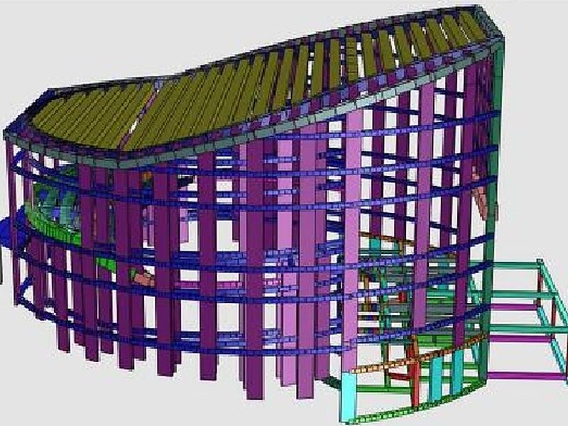 Modelo estrutural — teatro em Jacareí-SP — registro técnico